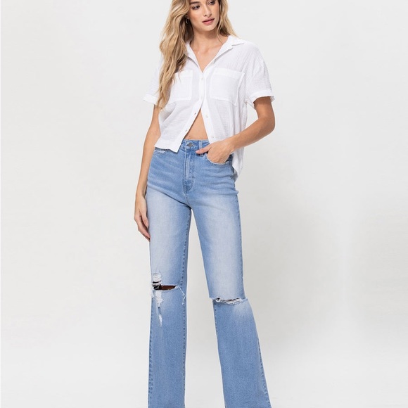 Flying Monkey Jeans Nine to Ten high rise Vintage Flare NWT - Picture 4 of 5